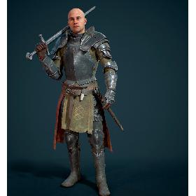 Knight medieval 3D model